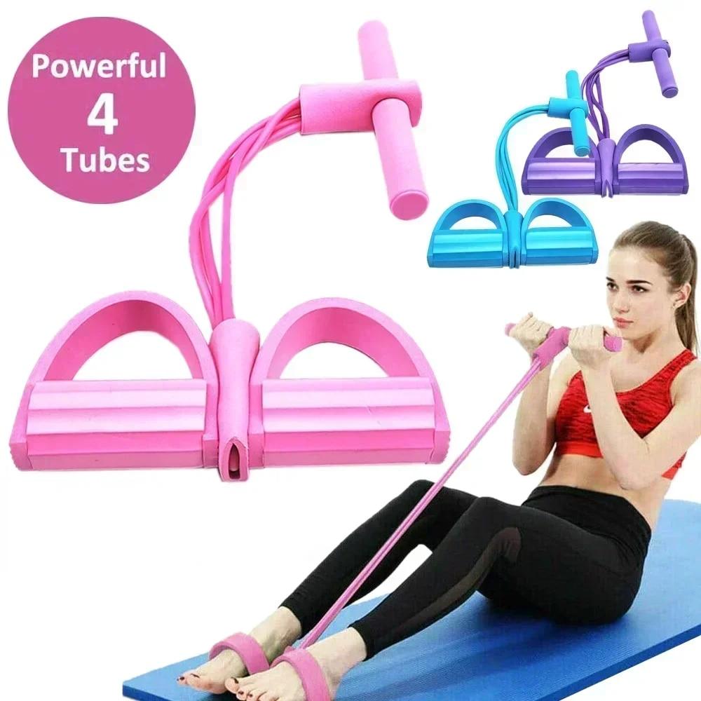 Pilates Bar Kit With Resistance Bands - 4/6 niveau weerstandsband elastische banden met