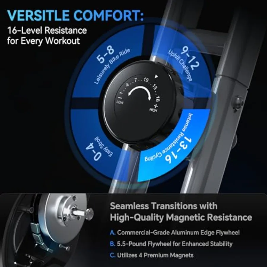 Opvouwbare hometrainer voor kl - Exercise Bike Magnetic Resistance recensie en prijs