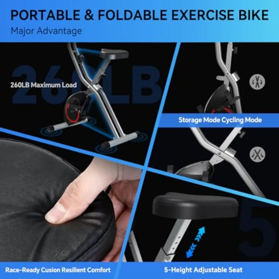 Opvouwbare hometrainer voor kl - Exercise Bike Magnetic Resistance recensie en prijs