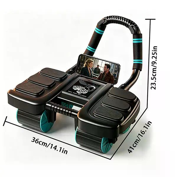 4-wielige Ab Roller met ellebo - Ab Roller Wheel With Elbow Support recensie en prijs