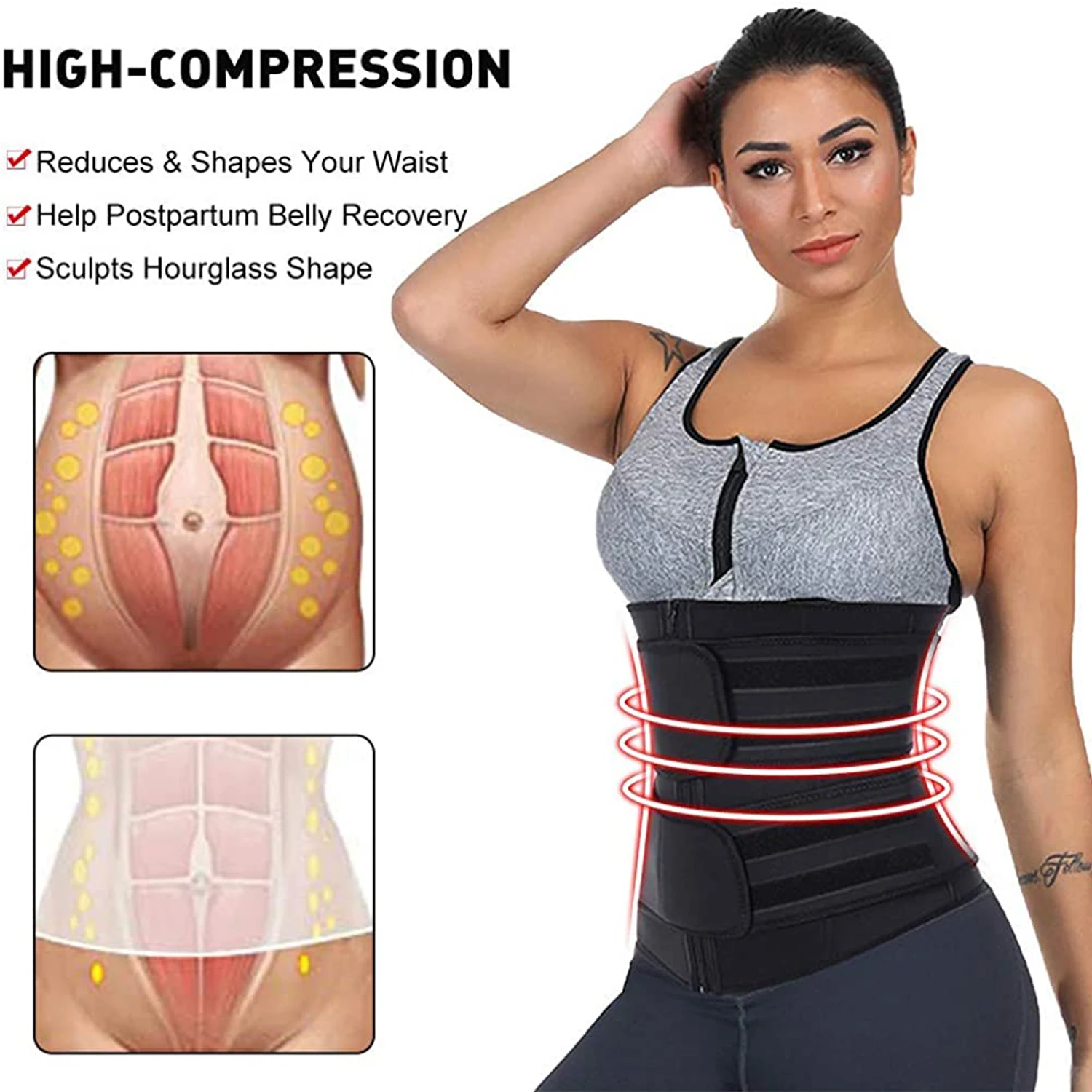 Neopren Taille Trainer Workout - Sweat Waist Trainer Belt Neoprene recensie en prijs