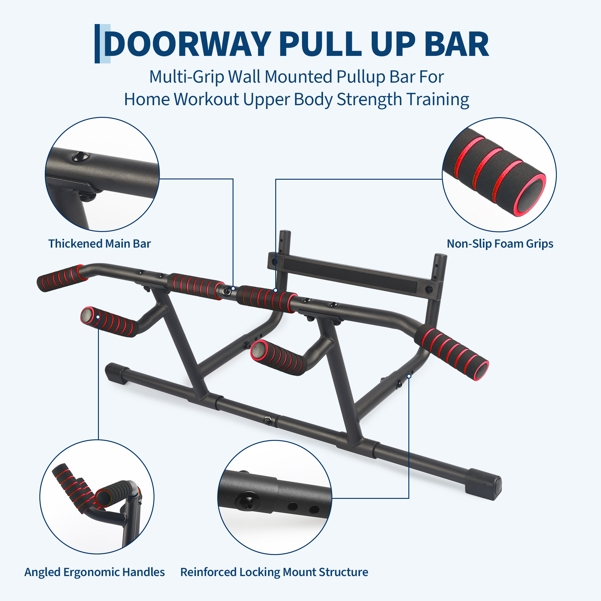 Verstelbare pull-up bar voor d - Door Pull Up Bar No Screw recensie en prijs