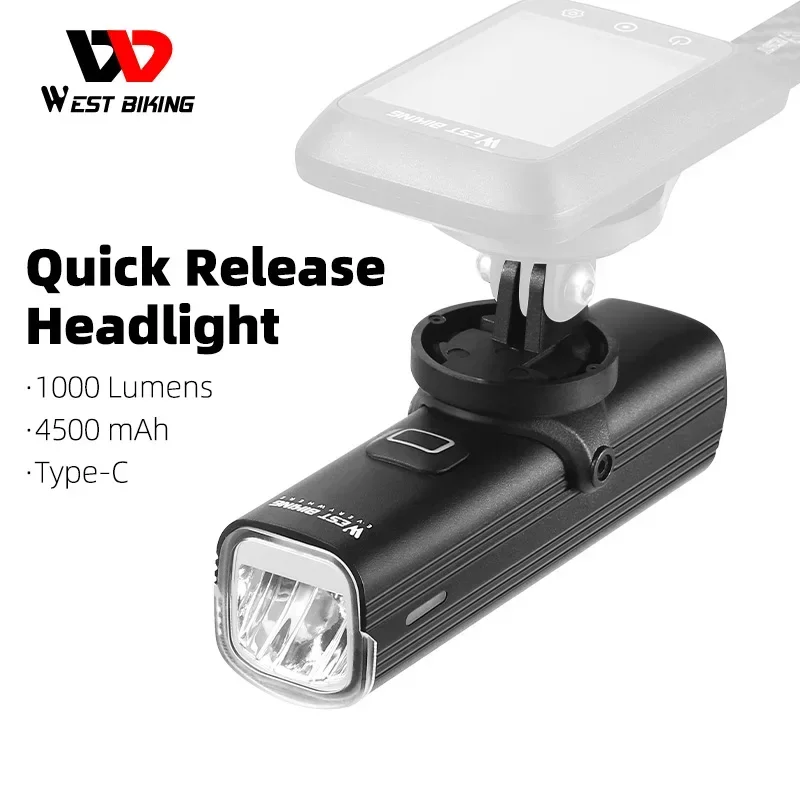 WEST BIKING Fietskoplamp met s - Rechargeable Bicycle Headlight 1000 Lumen recensie en prijs